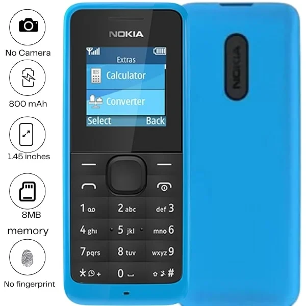 Mobitel mobile new new nokia 105 classic   slider phone in UK, classic mobile phone all colors